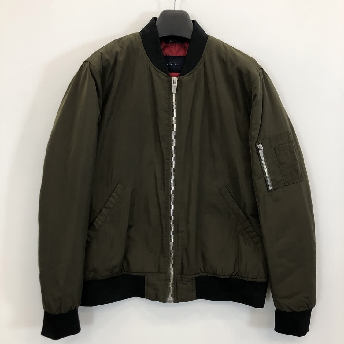 자라 누빔안감 MA-1 마원 블루종점퍼 XL  상품이미지1