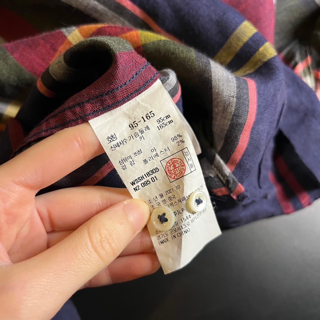 헤지스 린넨 체크셔츠 상품이미지6