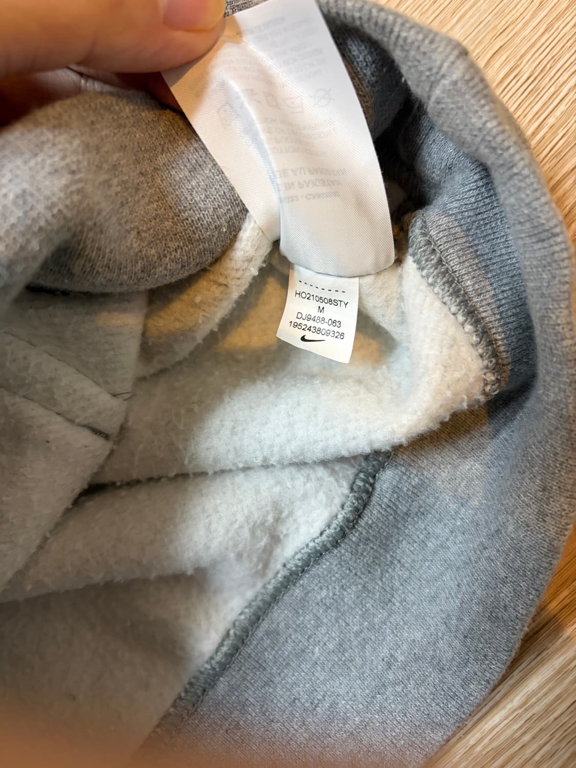 나이키x스투시 NRG 풀오버 후드 회색 M 상품이미지2