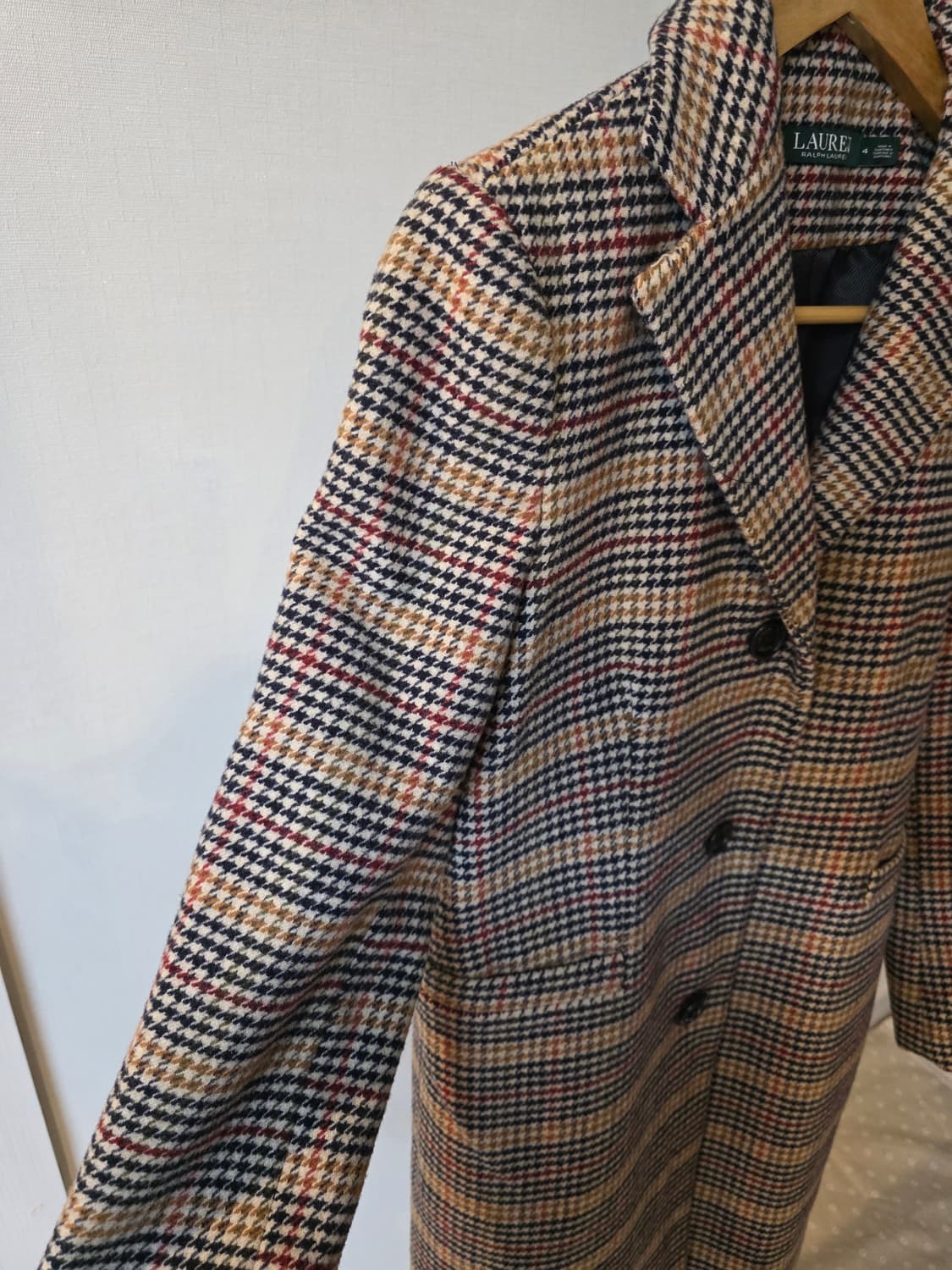 로렌 랄프로렌 하운드투스 체크 코트 상품이미지3