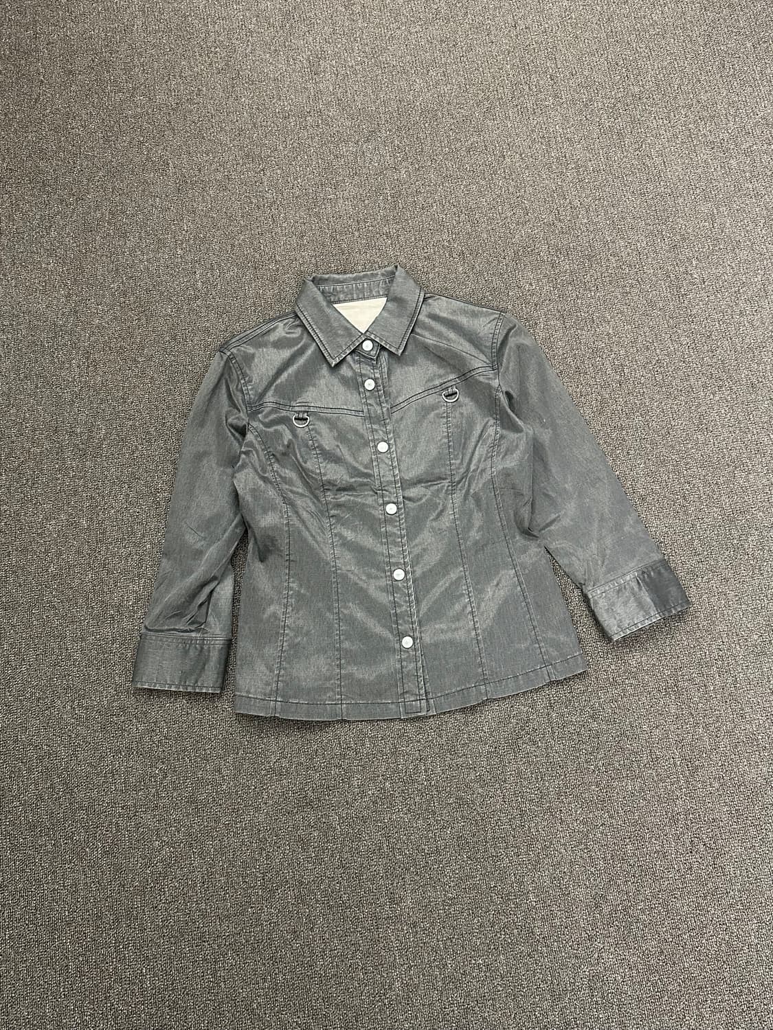 40)Japanese vintage 여성 나일론 트러커 자켓  상품이미지3