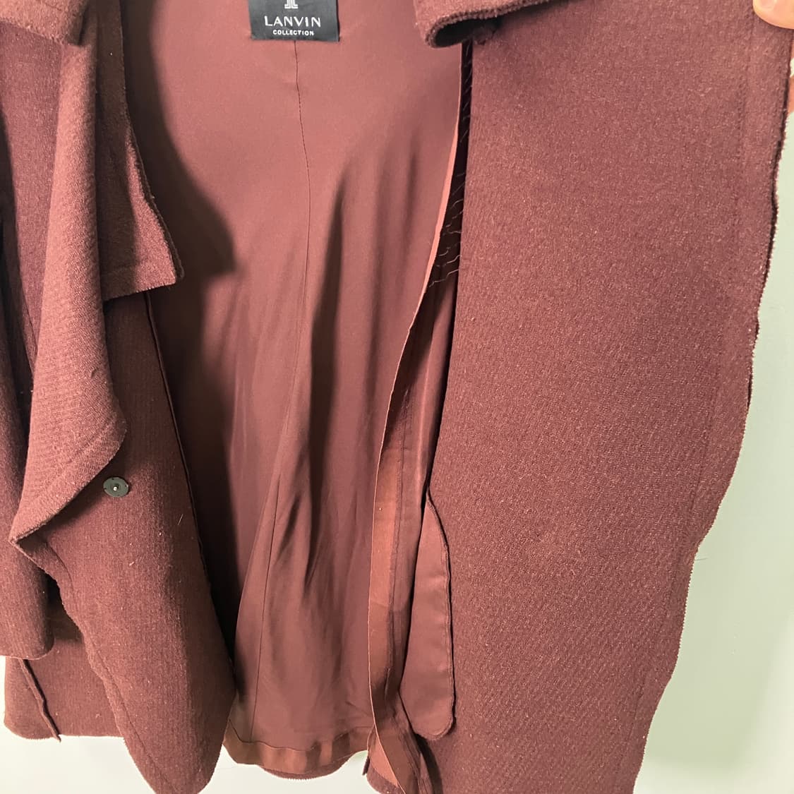 랑방 컬렉션 마룬 울 코트  상품이미지7