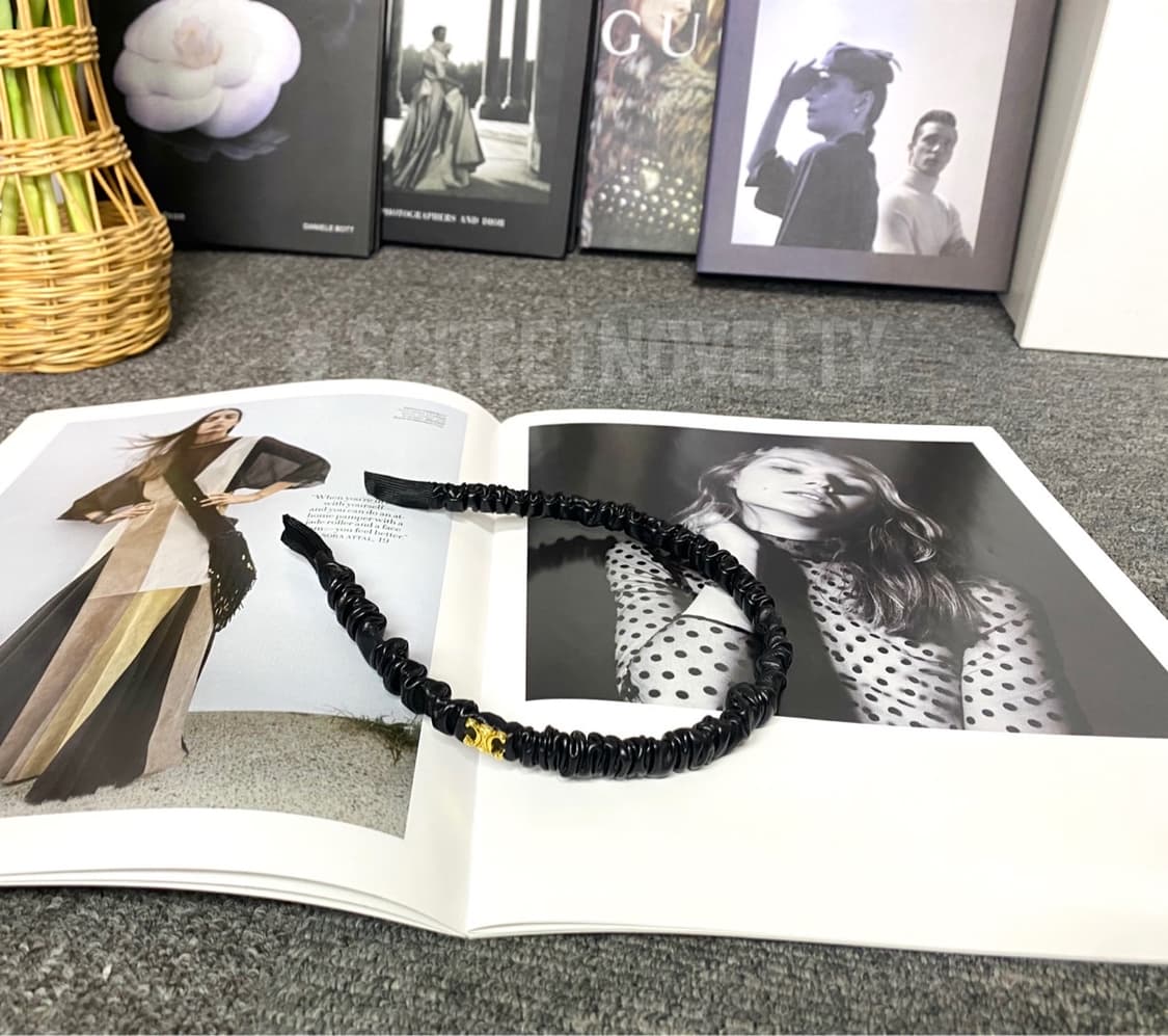 셀린느 레더 헤어밴드 블랙 상품이미지10