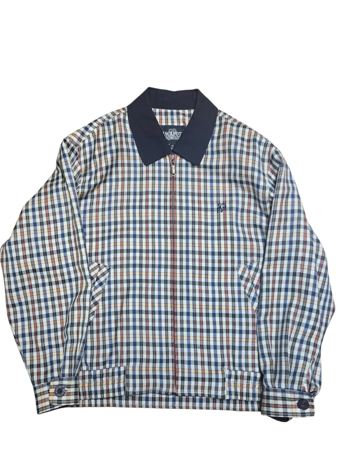 jackpot homme 체크무늬 크롭 자켓 상품이미지1