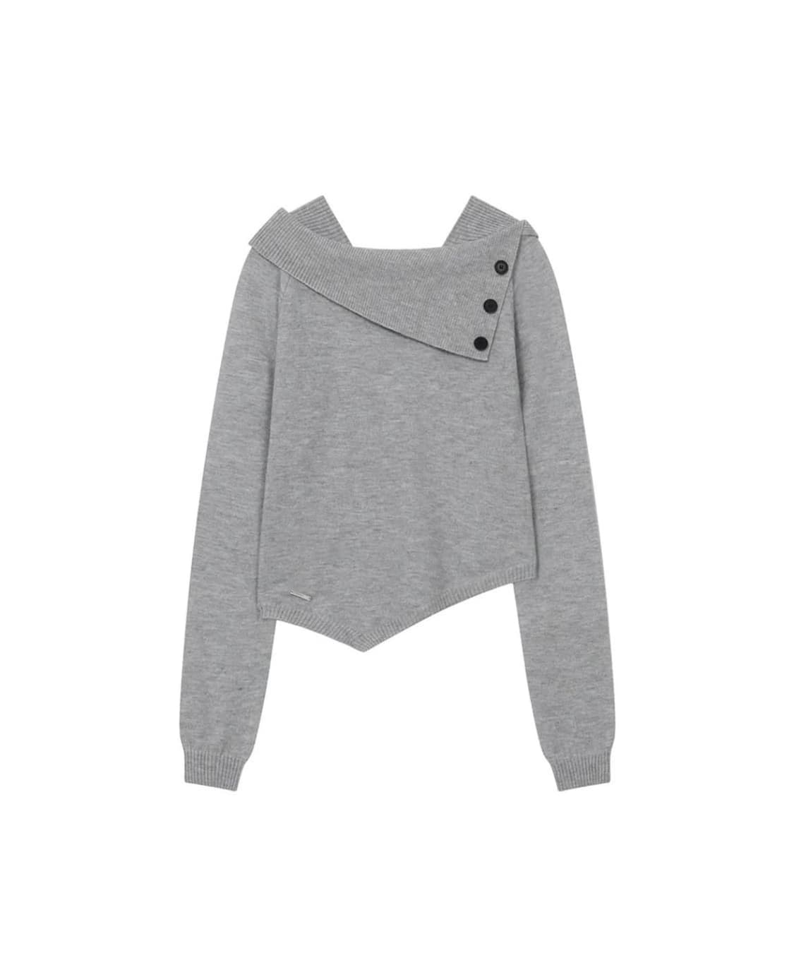 미세키서울 line button knit [LIGHT GREY] 상품이미지2
