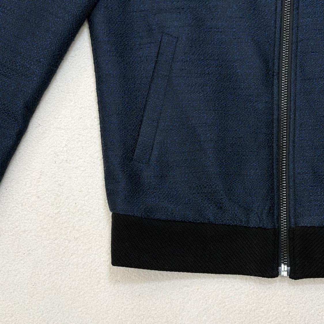 SYSTEM 옴므 네이비 트위드 블루종 자켓 100 상품이미지2