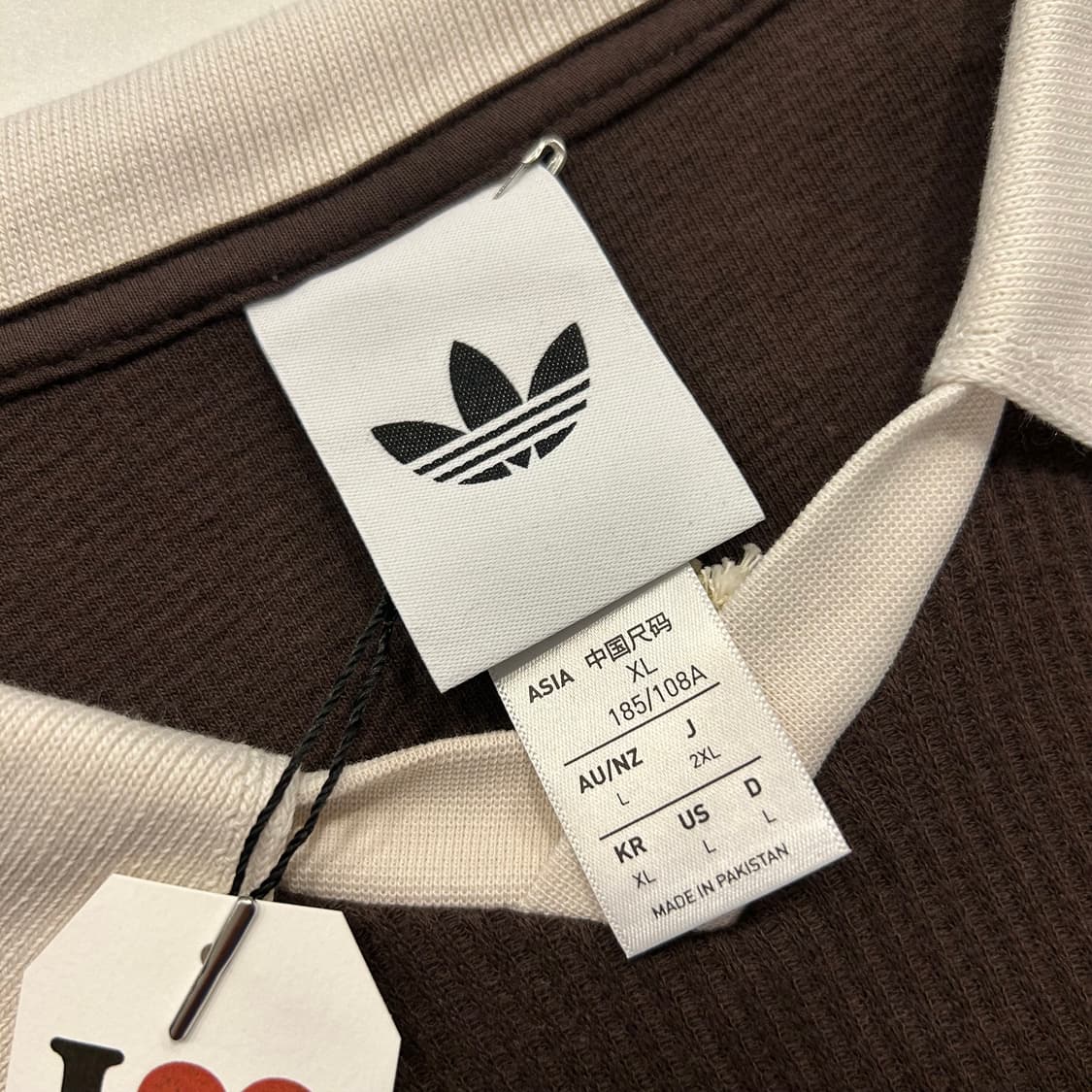 [XL] 아디다스 와플 사이드라인 카라 티셔츠 브라운 A280 상품이미지7