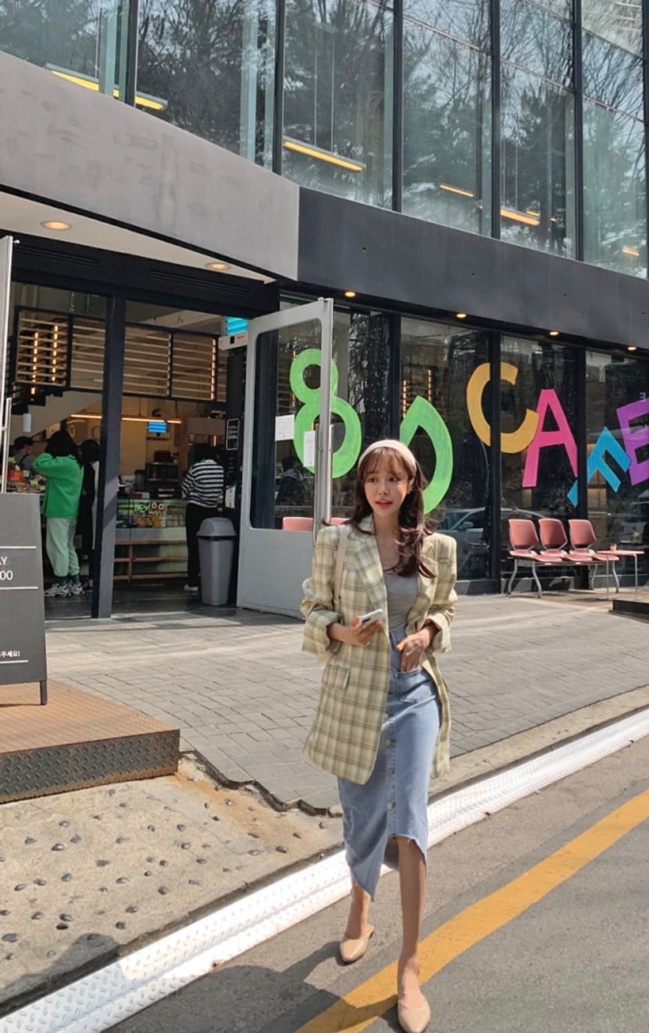 데얼쉬이즈 체크 자켓 상품이미지3