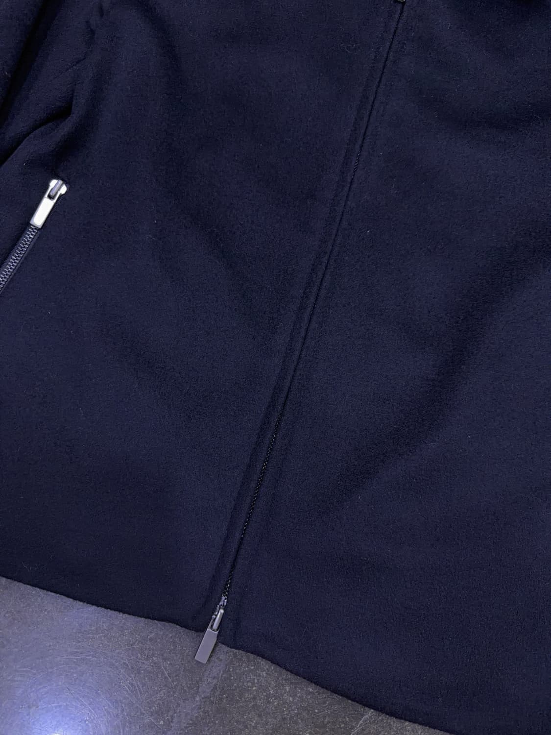 엘무드 미니멀 캐시미어 트러커 자켓 블루종 46 상품이미지5