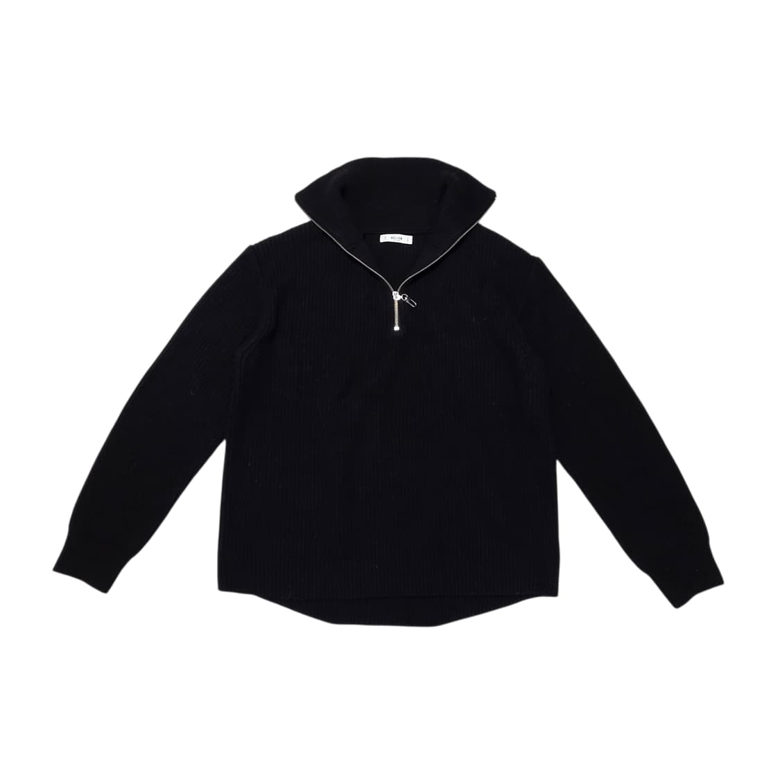 Belier 벨리에 블랙 캐시미어 울 혼방 하프 집업 터틀넥 니트 상품이미지1