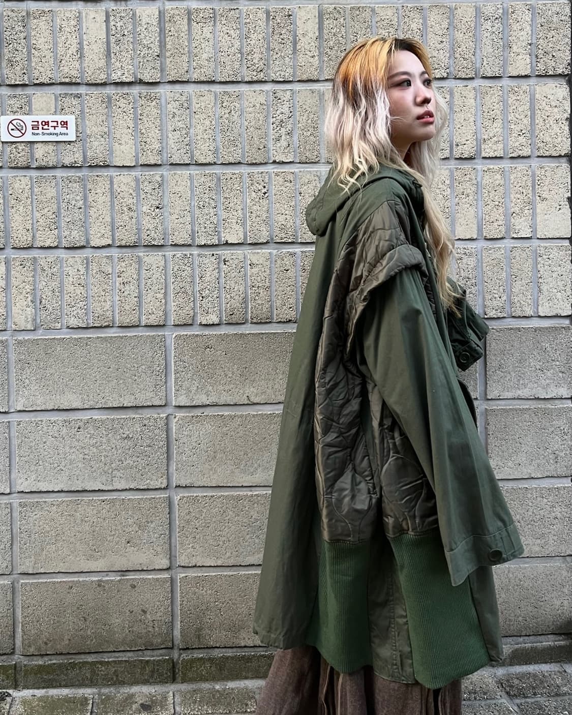 나나서카 군용 야상 리빌드 롱 코트 상품이미지1