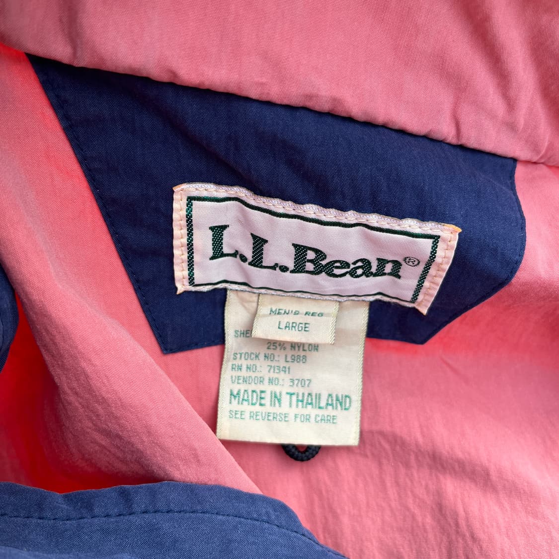 80s L.L.Bean 인디고핑크 빈티지 바람막이(실측확인) 상품이미지2