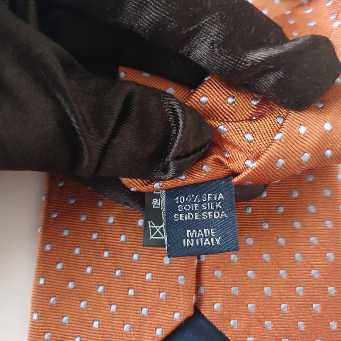 알테아 실크 브라운 마이크로 도트 넥타이 8.8cm A등급 A19100
 상품이미지8