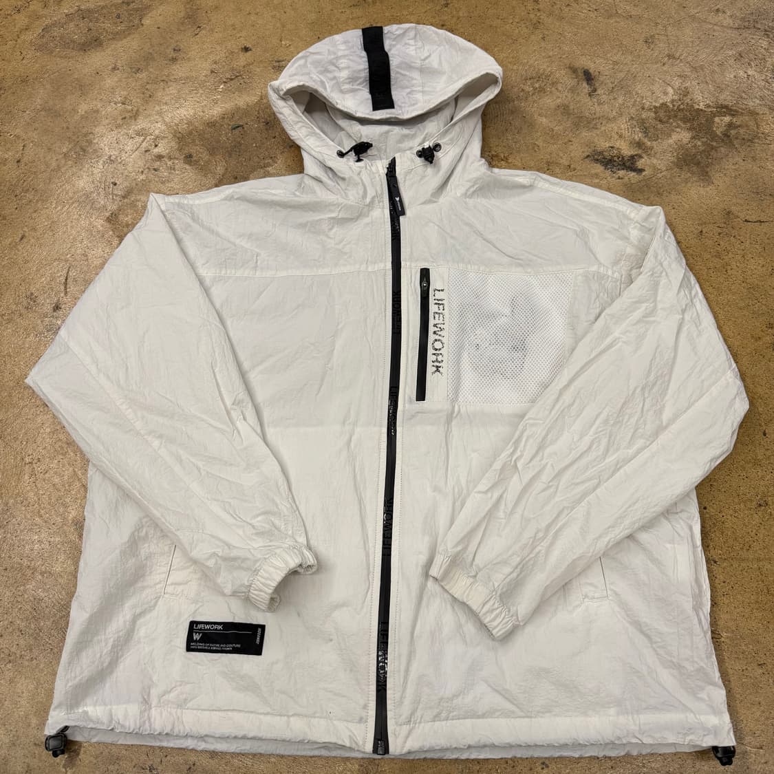 [정품/L] 라이프워크 화이트 후드 바람막이 b18 상품이미지2