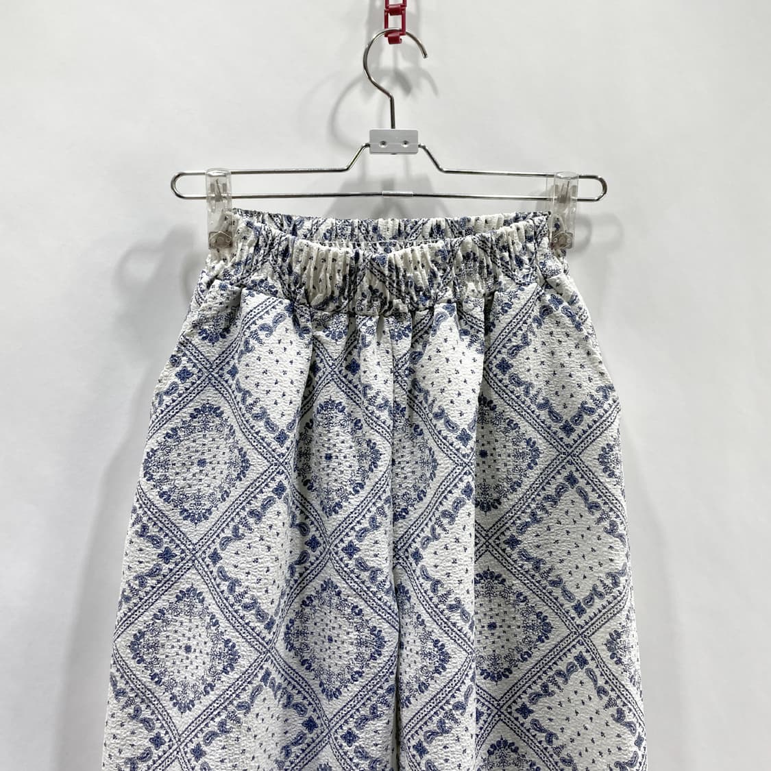 페이즐리 여성와이드밴딩바지 네이비 S M  상품이미지2