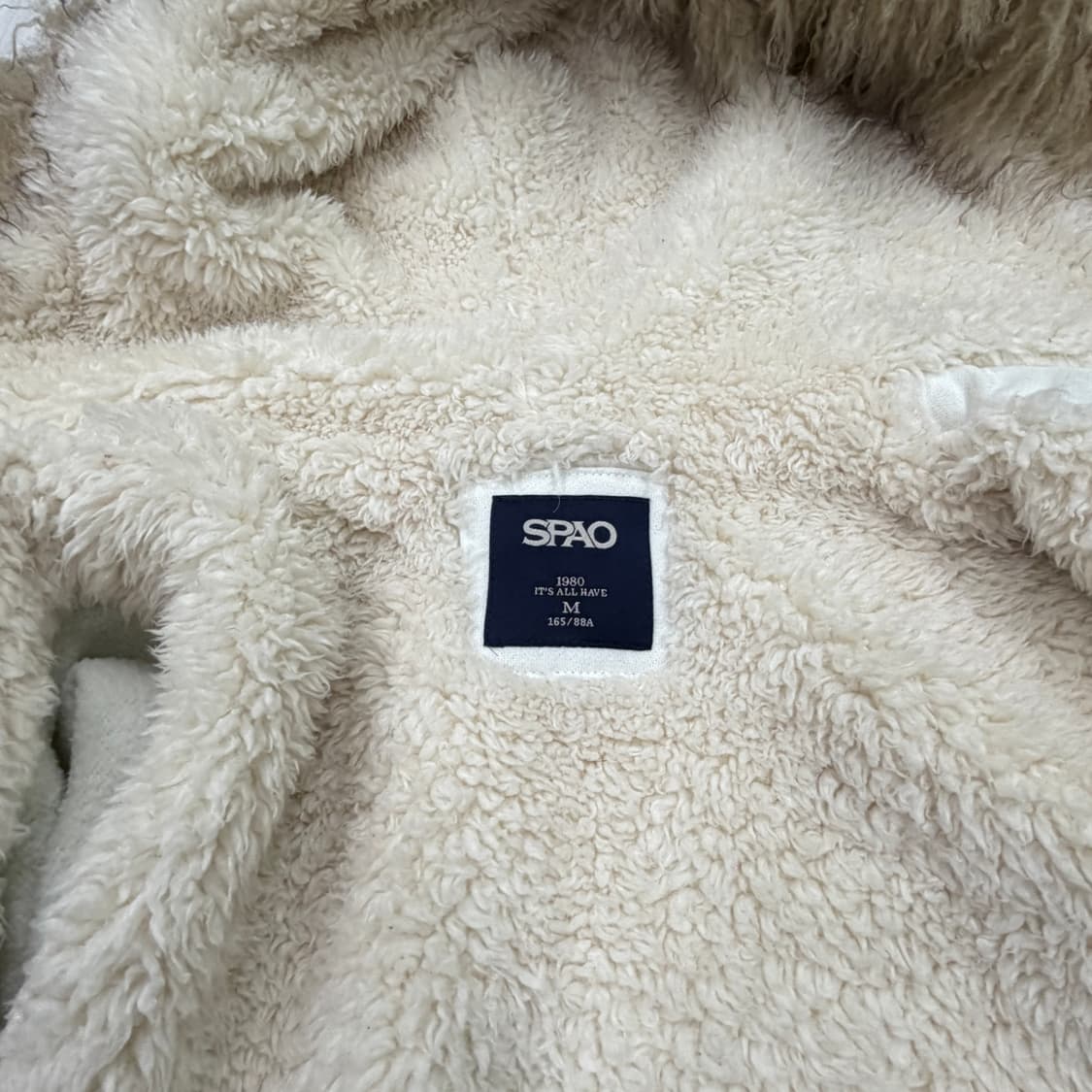 스파오 빈티지 Y2K 울프죠 퍼 모리걸 갸루 후드집업 자켓 화이트 M 상품이미지6