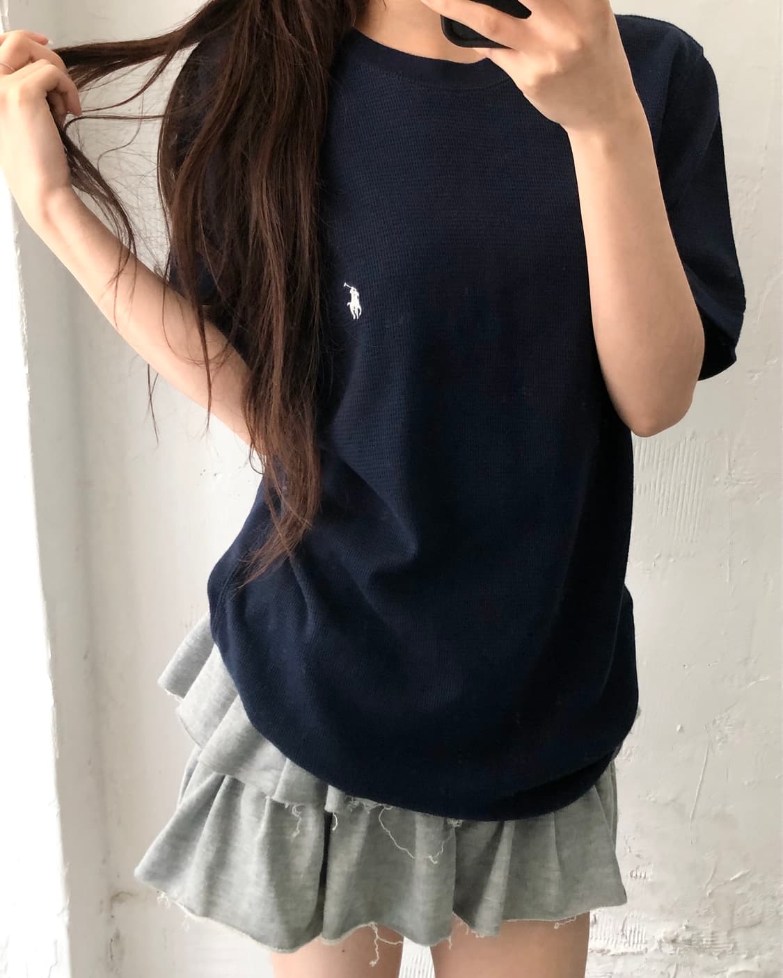 Polo 폴로 랄프로렌 신형 네이비컬러 와플 티셔츠 상품이미지1