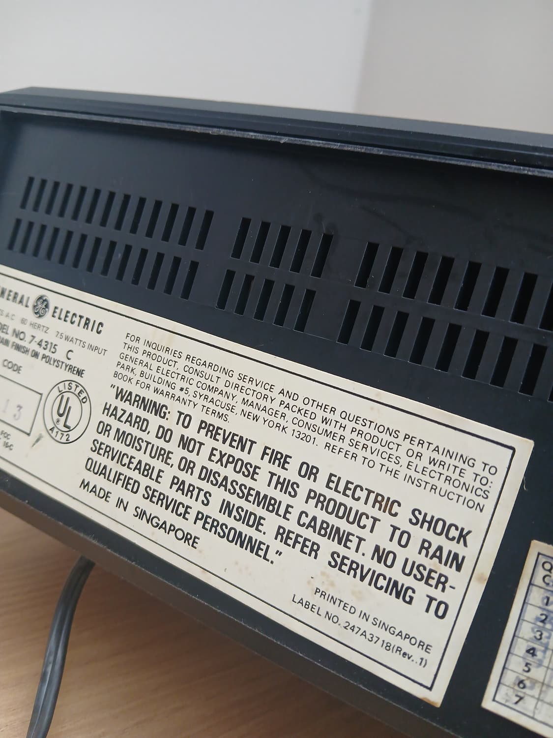 제네럴일렉트릭 빈티지 라디오 플립시계 상품이미지6