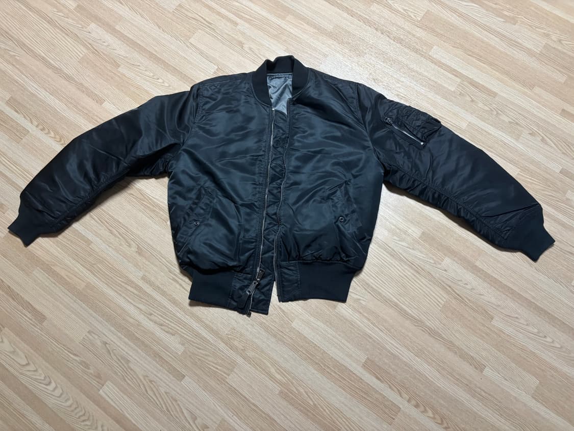 알파인더스트리 ma-1 블랙 건메탈안감 상품이미지1