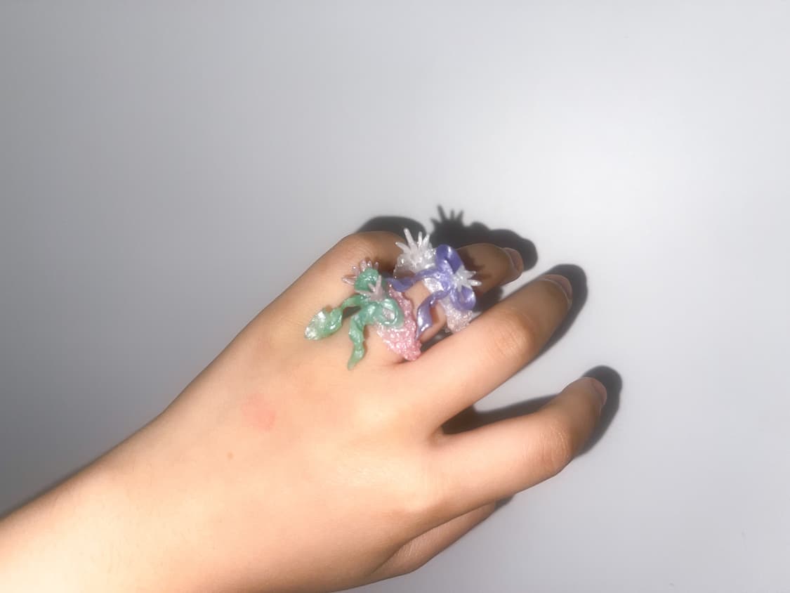 ⋆౨ৎ˚⟡˖ ࣪리본산호초 ring ୨୧ ∴∵∴ ( 핑크민트 / 보라 ) 상품이미지6