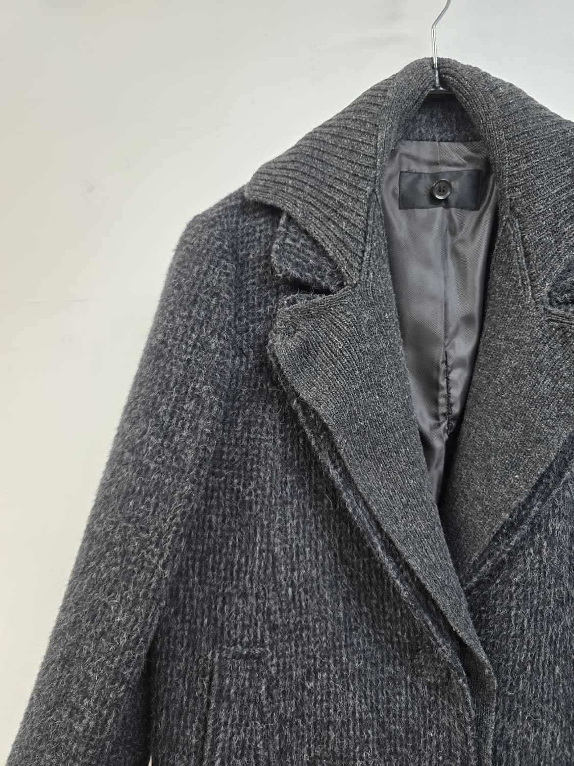 한섬 시스템 이중니트카라 트위드 겨울 자켓 상품이미지4