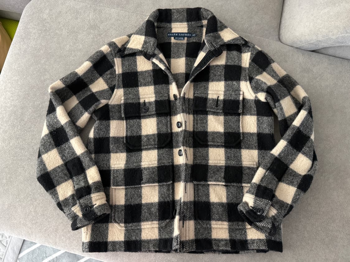 랄프로렌 체크 뽀글이 아우터 자켓 상품이미지1