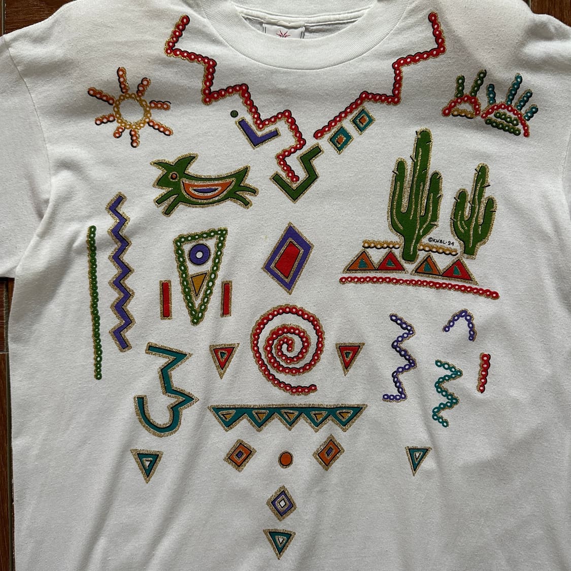 90’s Kwbl 50/50 usa vintage 1/2 tee 상품이미지3