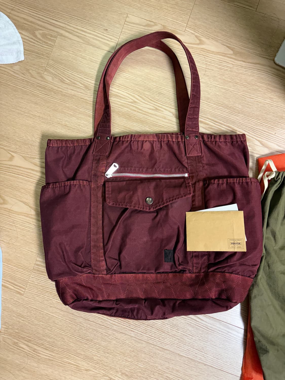 포터 크랙 토트백 와인 상품이미지2