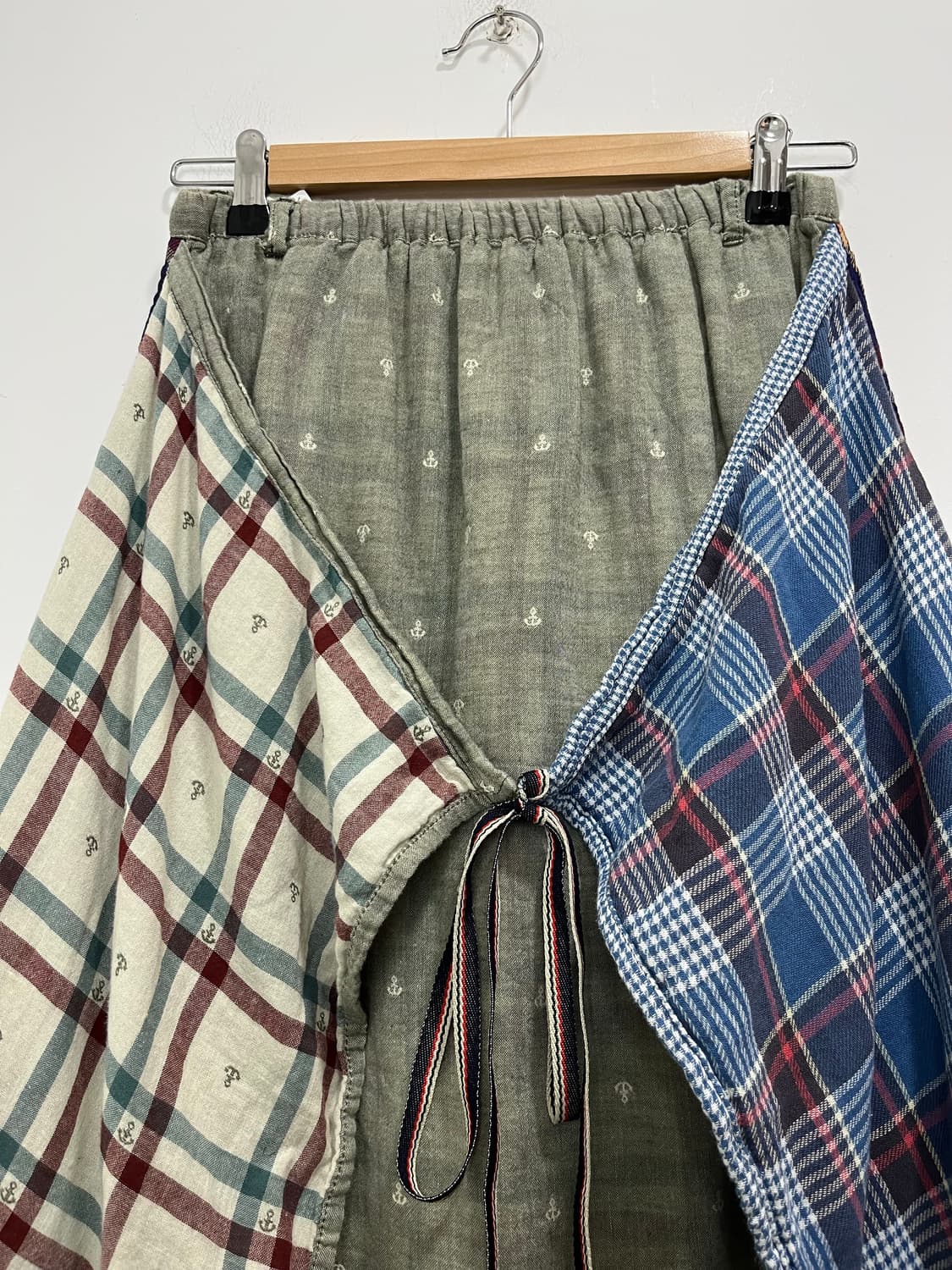 일본 빈티지 모리걸 바선생 패치워크 레이어드  롱스커트  상품이미지3