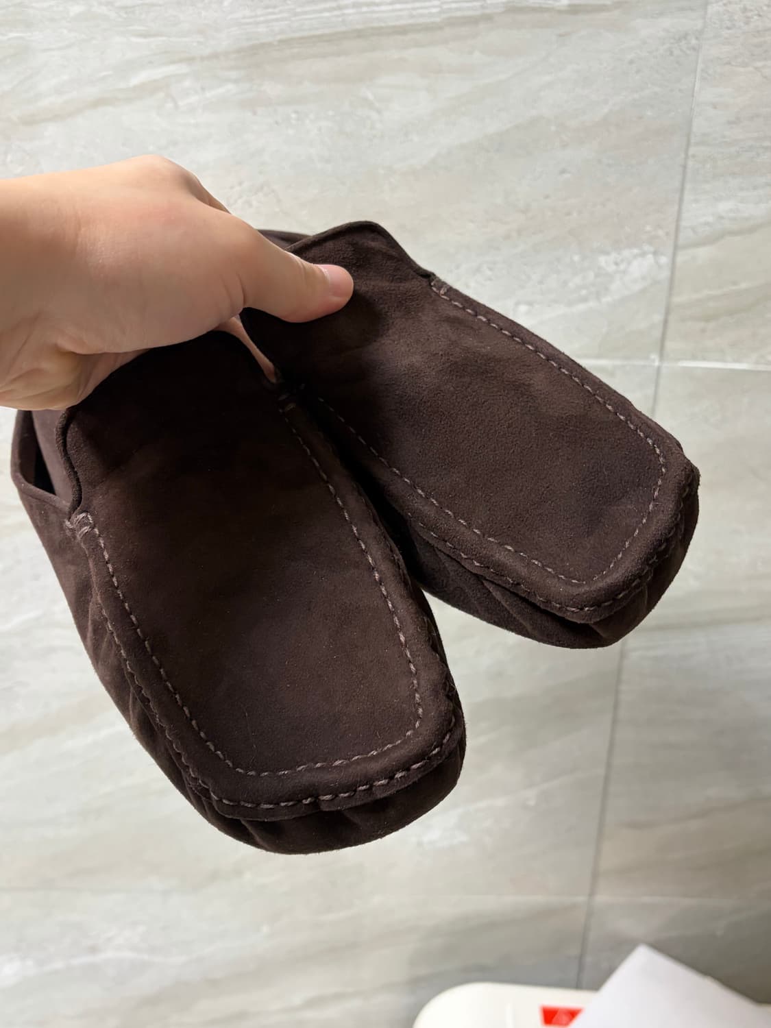 오라리 모카신 스웨이드 다크브라운 9US (새상품) 상품이미지4