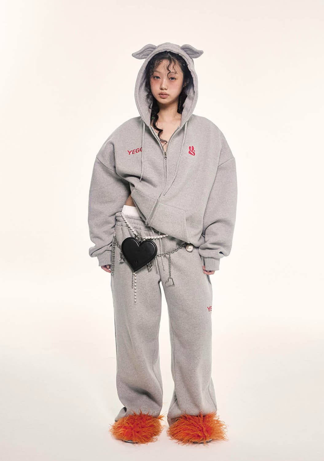 예그 윙 후드집업 그레이 상품이미지3