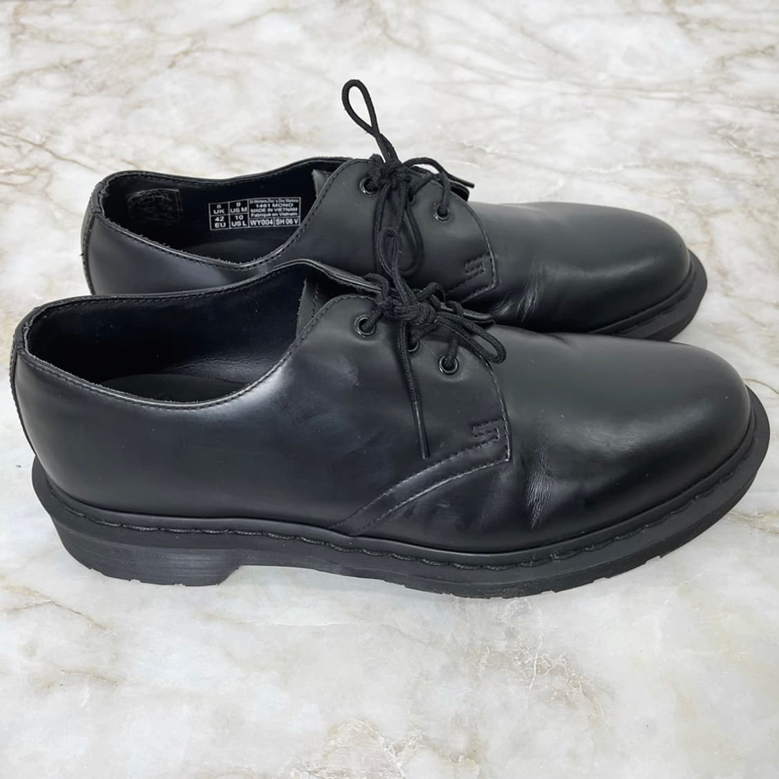 닥터마틴 1461 모노 블랙 가죽 남자 구두 UK7 260 상품이미지5