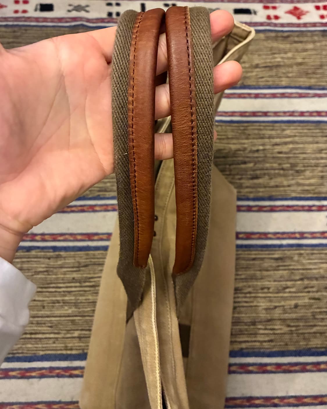 00s POLO 폴로진스컴퍼니 성조기 캔버스 토트백 가방 랄프로렌 상품이미지5