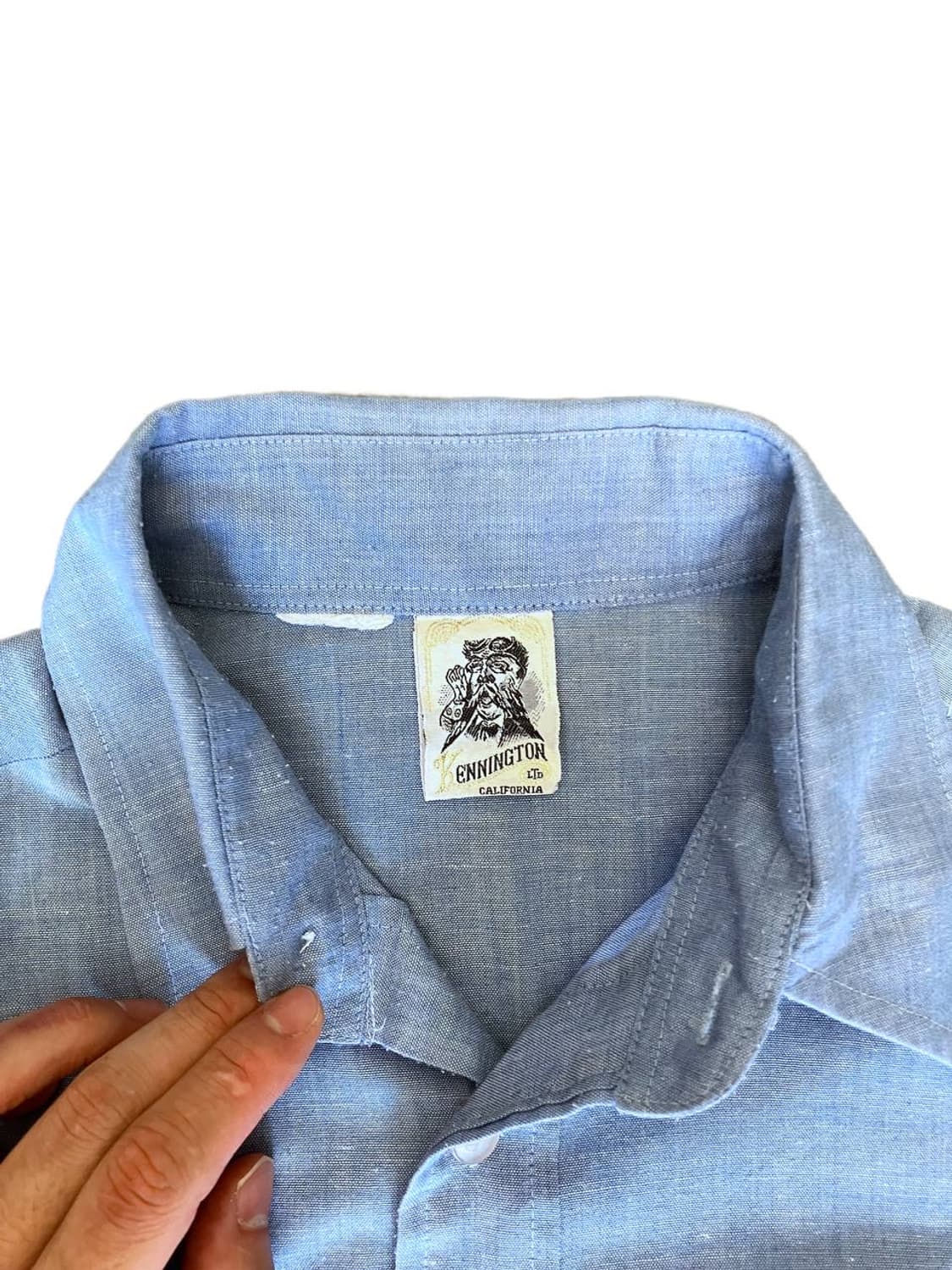 70-80s Kennington chambray western shirt 상품이미지4