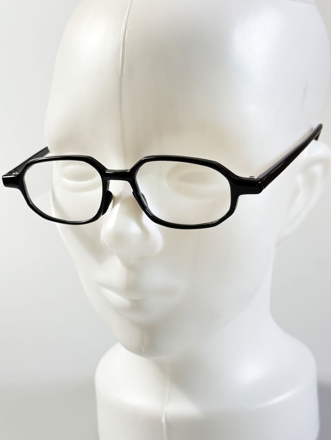 90s 블랙 뿔테 스퀘어 프레임 빈티지 안경 상품이미지8