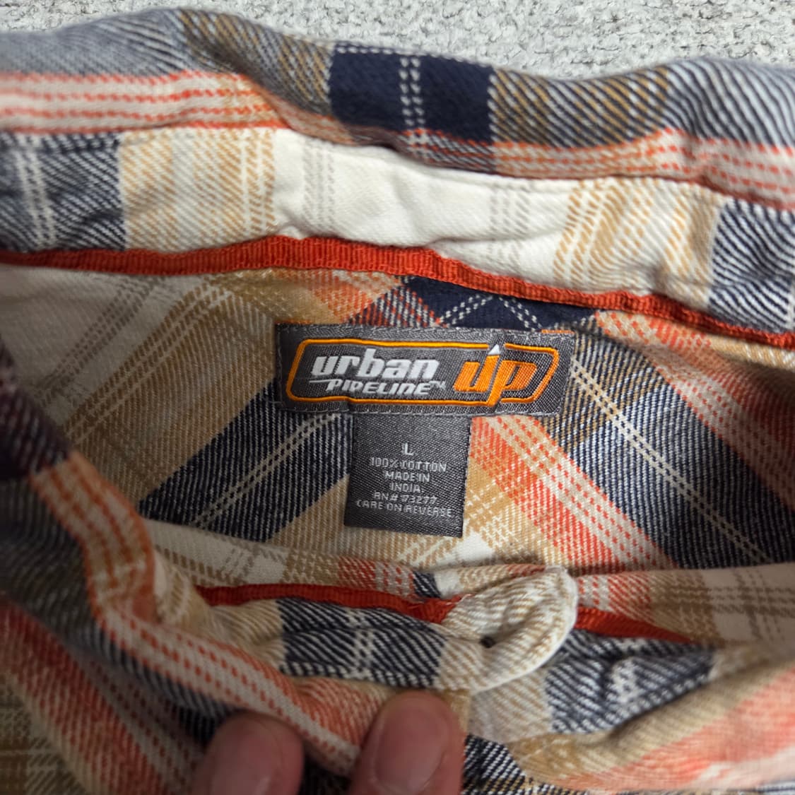 Urban Pipeline Up 플란넬 체크셔츠 L(100-105) 상품이미지5