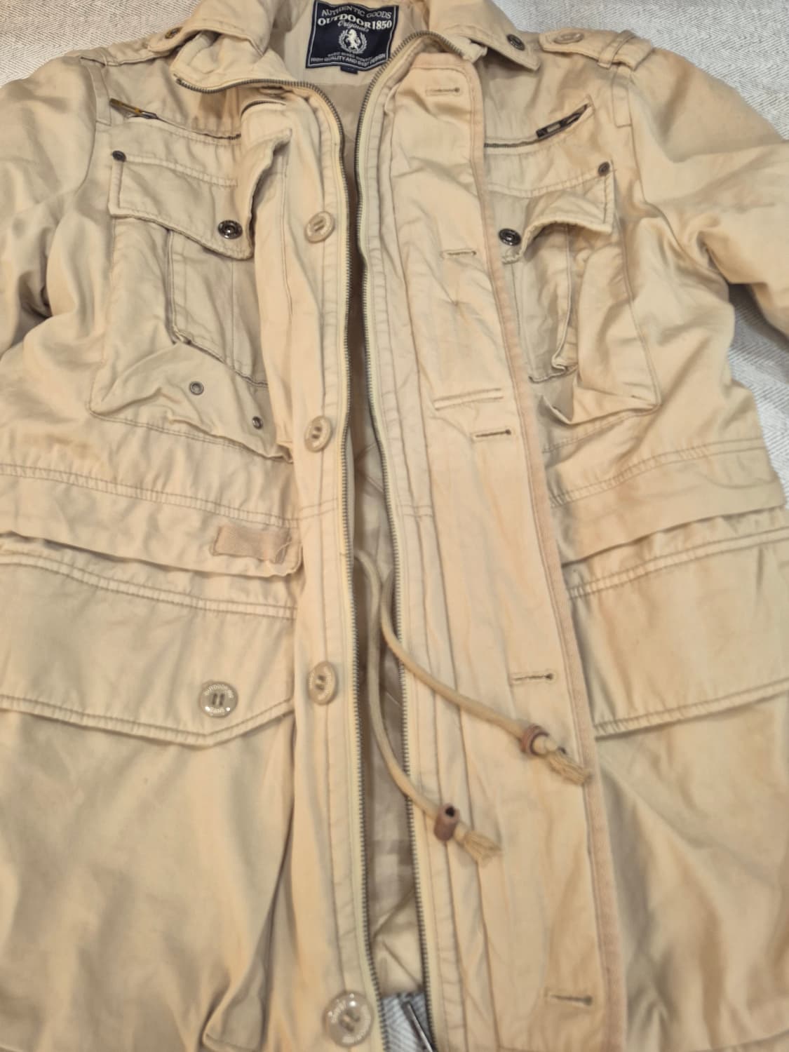 아웃도어1850 탐험대 베이지 야상 점퍼 자켓 남성 105사이즈 상품이미지4