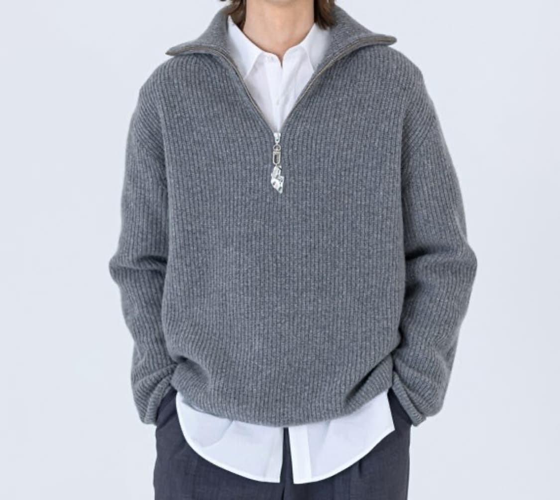 벨리에 하프집업 니트 상품이미지1