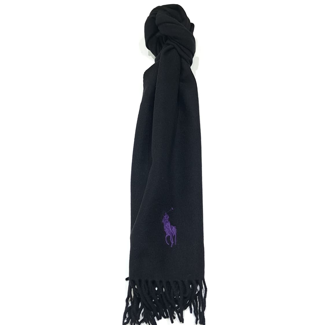 MX515 폴로 00s 울캐시미어 빅포니 블랙퍼플 머플러 목도리 상품이미지5