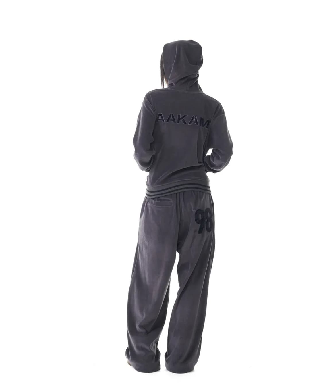아캄 98 패치 벨루어 집업 후디 & 팬츠 다크 그레이 상품이미지3