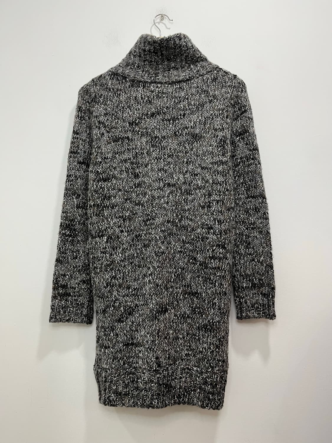 일본 빈티지 모리걸 하이넥 그레이 니트 롱가디건 상품이미지8