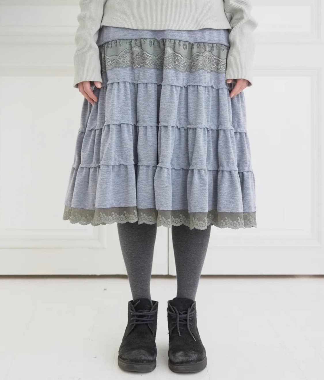 (구함)Tale Midi Skirt Melange 상품이미지2