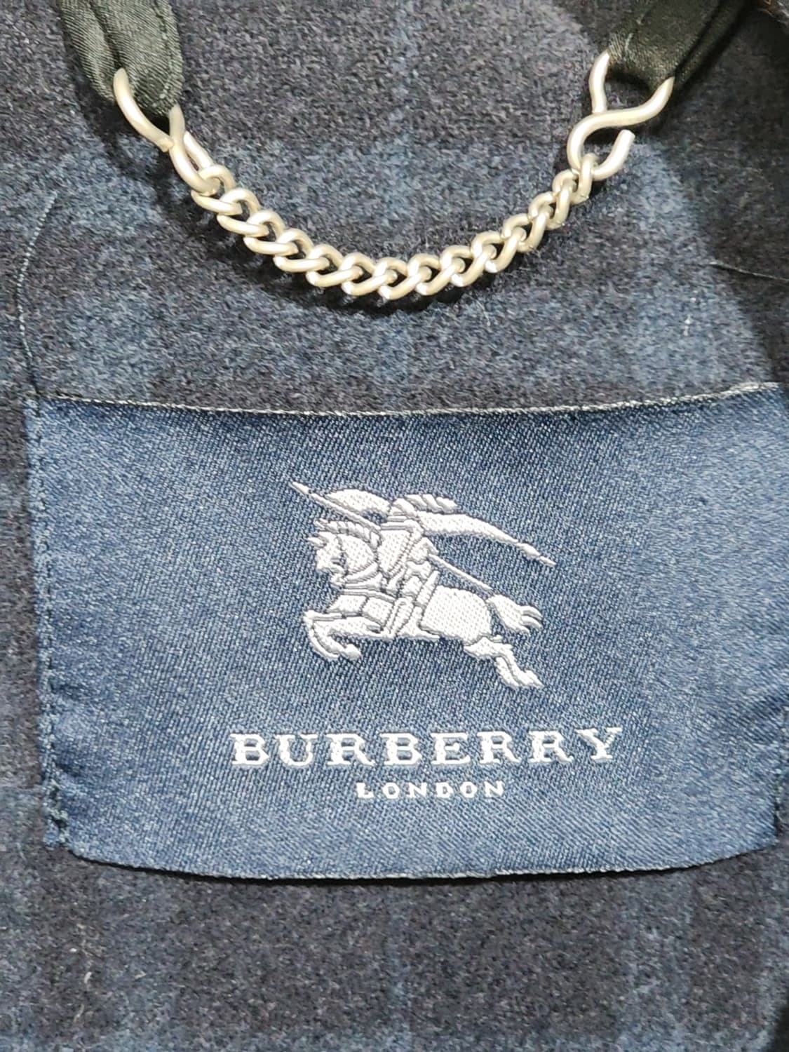 (XL) 버버리 더플코트 네이비 떡볶이코트 후드 모직코트  상품이미지3