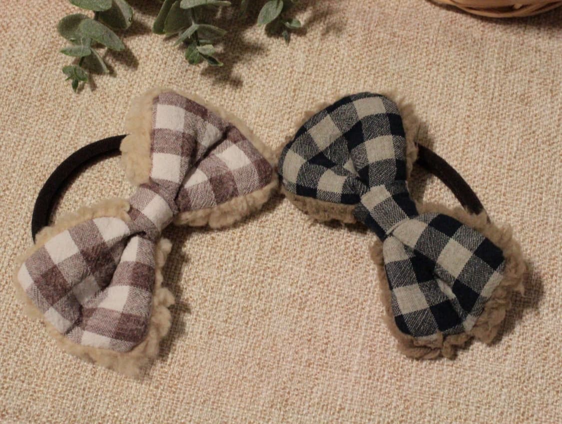 핸드메이드 미니 리본 머리끈 2개세트 상품이미지3