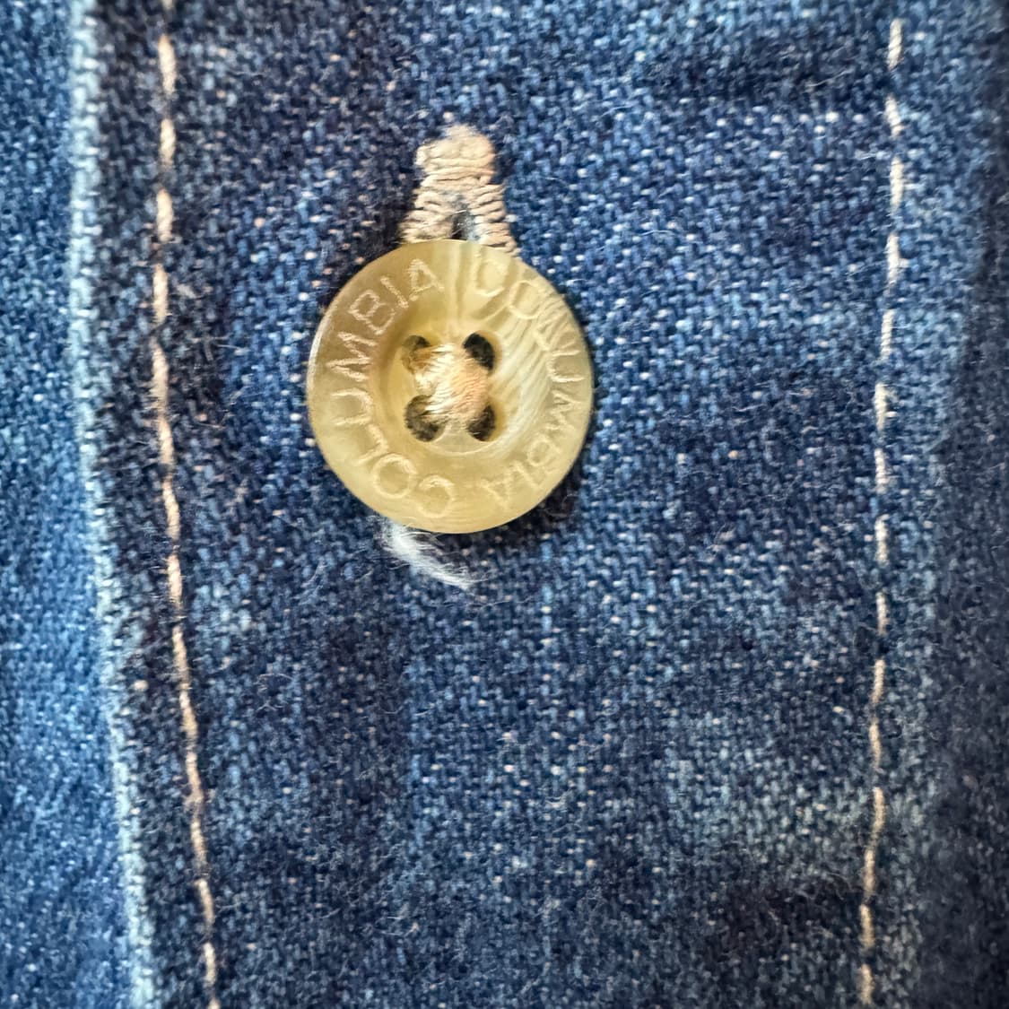 90S 콜럼비아 데님 헌팅셔츠 XL 상품이미지5