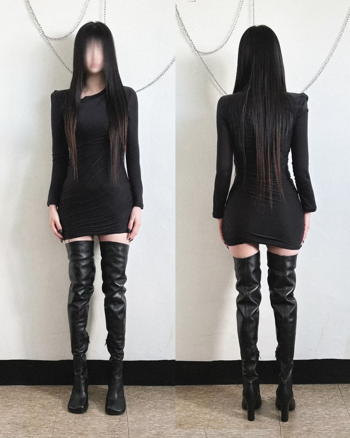 보테가베네타 슈링크레더 싸이하이 롱부츠 상품이미지2