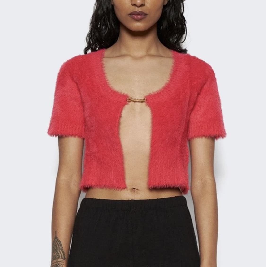 자크뮈스 라 마이유 크롭 가디건 다크핑크 상품이미지5