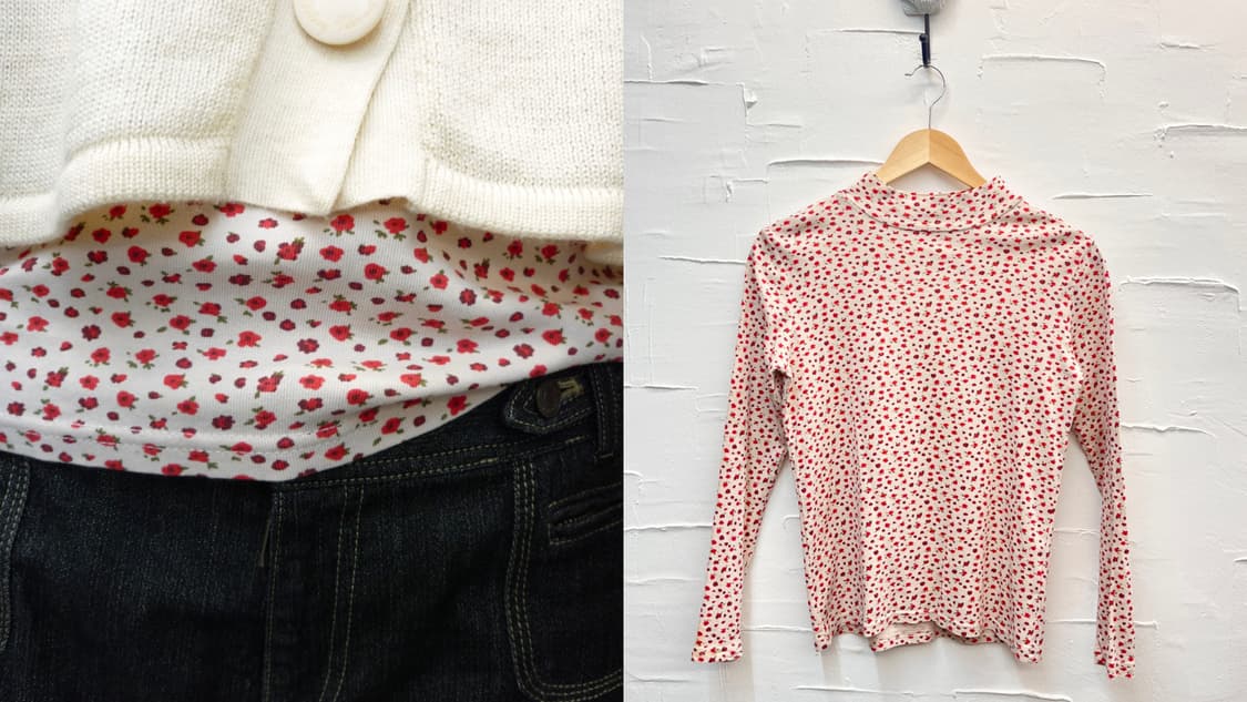 lovely floral polo top 상품이미지1