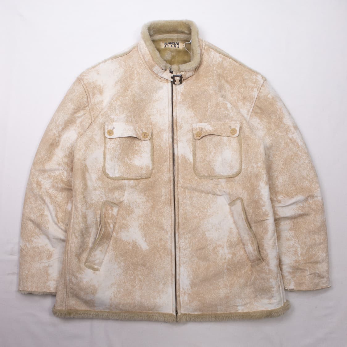 칸사이 야마모토 진 퍼 무스탕 자켓 상품이미지1