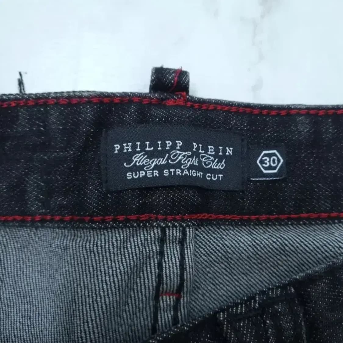 필립플레인 남성 블랙 슈퍼 스트레이트 청바지 30 상품이미지3